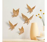 5 pezzi Decorazioni da parete di danza di farfalle, decorazioni da parete fai-da-te creative, arte da parete 3D di farfalle per l'autunno, camera da letto, decorazione per la casa, decorazione per la