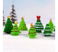 5 pezzi Decorazioni paesaggistiche di mini alberi di Natale, graziosi oggetti da collezione in resina per decorazioni per la casa, ottimi regali Grande Verde Scuro 5 Pz,Verde Chiaro Grande 5 Pz,Piccol