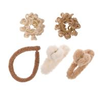 5 pezzi di accessori per capelli da donna, in peluche, per il tempo libero e lo sport