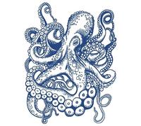 5 Pezzi Di Adesivi Per Tatuaggi Avanzati A Base Di Erbe, Polpo Impermeabile, Simulato, Di Lunga Durata, Non Lavabile, Semipermanente