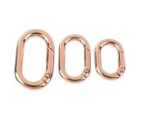 5 pezzi di anelli a molla ovali in metallo - Ganci con fibbia in lega di zinco for borse, portachiavi e accessori fai da te(Rosegold,16mm)