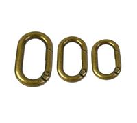 5 pezzi di anelli a molla ovali in metallo - Ganci con fibbia versatili for borse, portachiavi e accessori fai da te(Brown,25mm)