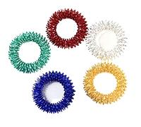 5 Pezzi di Anelli per Il Massaggio delle Dita Anelli per Le Dita sensoriali spinosi Set di Anelli per digitopressione Giocattoli sensoriali per Adolescenti Adulti, Colore Clever Design