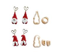 5 pezzi di argilla a tema natalizio taglierina ceramica strumento per la creazione di gioielli stampi per orecchini di Natale per orecchini che fanno forme di argilla