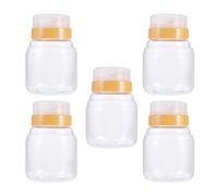 5 pezzi di bottiglie di trasparenti barattoli di plastica di plastica