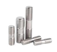 5 pezzi di bulloni a doppia testa in acciaio inossidabile 304, prigionieri, viti a testa svasata, viti a due teste GB901, barre filettate, barre dentate M4M5M6 M8 (80 mm, M6)(M4*30)