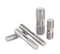 5 pezzi di bulloni a doppia testa in acciaio inossidabile 304, prigionieri, viti a testa svasata, viti a due teste GB901, barre filettate, barre dentate M4M5M6 M8 (80 mm, M6)(M16*220)