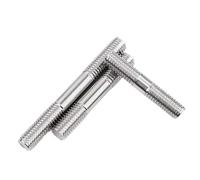 5 pezzi di bulloni a doppia testa in acciaio inossidabile 304, prigionieri, viti a testa svasata, viti a due teste GB901, barre filettate, barre dentate M4M5M6 M8 (80 mm, M6)(M12*120)