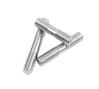 5 pezzi di bulloni a doppia testa in acciaio inossidabile 304, prigionieri, viti a testa svasata, viti a due teste GB901, barre filettate, barre dentate M4M5M6 M8 (80 mm, M6)(M10*100)