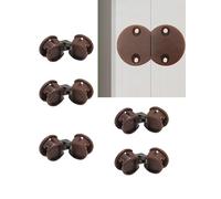 5 pezzi di cerniera nascosta rotonda in nylon for porta in legno, cerniera pieghevole nascosta in plastica piccola(Brown)