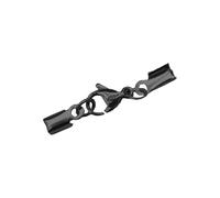 5 pezzi di chiusura a moschettone per gioielli, chiusure per braccialetti, chiusure per collane, in metallo, nero, 12 mm, per la creazione di gioielli, bracciali fai da te, ciondoli, collane, gioielli