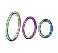 5 pezzi di chiusura a scatto a molla in metallo con anello ovale aperto - Fibbia versatile for tracolla e gancio a catena for cinture e indumenti(Colored,29mm)