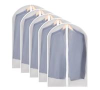 5 Pezzi di Custodie per Abiti Trasparente, Copriabiti per Appendere, Porta Abito per Riporre, Copri Abiti per Riporre, Buste per Vestiti per Riporre Gli Armadi, Sacchi Vestiti(White,60x90cm/24x35in)