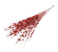 5 pezzi di decorazioni natalizie con steli glitterati artificiali, bastoncini