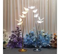 5 pezzi di farfalle luci a led in piedi farfalla acrilica creativa con decorazione leggera lampada da palcoscenico per festa di nozze