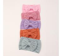 5 pezzi di fasce per capelli colorate a caso, con fiocco, per bambine, bambini, neonati e accessori decorativi per il giorno di San Valentino Tagli UnicaBlocchi di colore,Motivo strutturatoPoliestere