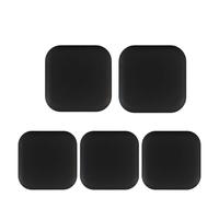 5 pezzi di fermaporta in silicone, maniglia, paraurti, autoadesivo, protezione antiurto, cuscinetto for porte, protezione da parete for la casa(Square-Black-5pcs)