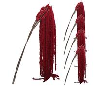 5 pezzi di fiori pendenti di amaranto essiccato da 51 pollici fiore artificiale di amaranto reale conservato per arco di nozze decorazione della parete di casa glicine fiori appesi arco di nozze arti