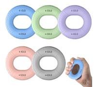 5 pezzi di forza della maniglia, per allenare le dita, per avambraccio e per allenare le mani, in silicone, per allenamento muscolare, sport, arrampicata, bouldering, fitness (colore 1)