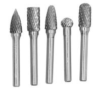 5 pezzi di frese rotative in acciaio al tungsteno, frese a gambo da 6 mm per intaglio su metallo e legno, punte abrasive rotative in carburo durevoli per la finitura, il lucidatura