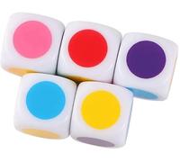 5 pezzi di gioco dadi dadi cubo dadi acrilico giochi da tavolo gioco da tavolo a sei lati colore bianco dadi per feste per bambiniDisponibili e professionali.