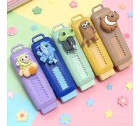 5 pezzi di gomme da cancellare a forma carina di Tungtungtung Sahur nei colori giallo, blu, marrone, viola e verde, 5 stili diversi. Un ottimo regalo per gli amici, davvero difficile da posare. Serie 