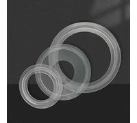 5 pezzi di guarnizione di tenuta in silicone sanitario a tre clip in silicone trasparente da 1,5 "2" 2,5 "3" 3,5 "4" con anello fatto in casa - 32 mm x 50,5 mm - 5 pezzi