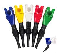 5 pezzi di imbuto olio 5 colori Sostituzione universale Motore di plastica Olio con tubo flessibile per uso/motocicletta automobilistica con tubo