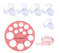 5 Pezzi di Inserti Flangia Tiralatte, con Set di Regole Morbide Compatibile con Tiralatte Indossabili TSRETE Medela Momcozy S9/S9Pro/S12/S12Pro (13/15/17/19/21mm)
