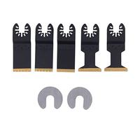 5 pezzi di lame oscillanti, set universale professionale di utensili da placcati in titanio per il taglio dei metalli, lame in acciaio ad alto tenore di carbonio con distanzia