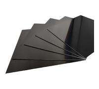 5 pezzi di lamiera di alluminio nera, 200x200x0,5 mm sottili piastre di alluminio anodizzato anodizzato, for l'industria fai da te decorazione della parete di casa, facile da formare e piegare