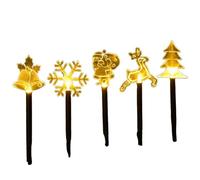 5 pezzi di LED per luminarie da giardino per esterni a batteria, illuminazione esterna di Natale con luce calda, decorazione natalizia per esterni per giardino/alberi/esterni/terrazza