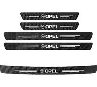 5 Pezzi di Notte Fibra di Carbonio Battitacco per Opel Corsa F/Facelift 2020 2021 2022 2023 2024 2025, Auto Protezione Paraurti Posteriore Benvenuto Pedaliera Protezione Styling