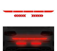 5 Pezzi Di Pellicola Riflettente Di Sicurezza Universale Con 12 Adesivi A Freccia, Adesivi Riflettenti Per Bagagliaio Auto, Adesivi Riflettenti Per Paraurti (Rosso Fluorescente)
