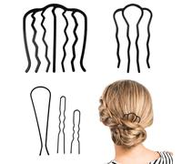 5 Pezzi di Pettine per Capelli, Pettine per Capelli in Metallo, Pettine per Capelli di Stile Semplice, Fermagli per Capelli in Metallo Nero Opaco per Ragazze Femminili,fermacapelli donna