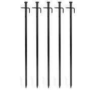 5 pezzi di picchetti per tende, picchetti da terra per tende e tettoie, picchetti da campeggio in acciaio zincato con testa piatta larga, picchetti robusti e resistenti alla (40 cm)