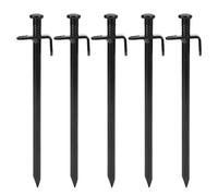 5 pezzi di picchetti per tende, picchetti da terra per tende e tettoie, picchetti da campeggio in acciaio zincato con testa piatta larga, picchetti robusti e resistenti alla (20 cm)