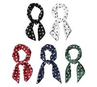 5 Pezzi Di Piccola Sciarpa Quadrata, Personalità Creativa, Seta Imitazione, Piccola Sciarpa Multifunzionale, Sciarpa Di Moda Da Donna, Accessori Per Abbigliamento.