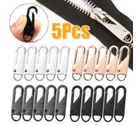 5 pezzi di ricambio universale per cerniera cursore in lega metallica rimozione estrattore per cerniera borsa per bagagli testa con cerniera kit di riparazione per strumenti di cucito artigianale fai