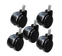 5 pezzi di rotelle for sedie da computer da 2 pollici ruota girevole accessori for ufficio capo puleggia silenziosa(Circlip)