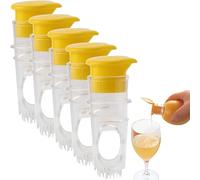 5 Pezzi Di Spremilimoni Manuale, Spremiagrumi Portatile con Tappo Vite e Filtro Integrato, Lemon Mini Squeezer, Spremiagrumi Manuale in Plastica, per uso Domestico, Campeggio e Picnic
