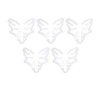 5 Pezzi di Supporto alle Piante, Porta dello Stelo Acrilico Trasparente Set per Piante da Esterno Interno, Morsetti per Stabilizzatore di Gusci di Tartaruga (Tipo di Foglie)