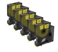 5 pezzi di tubo termoretraibile 18055 12 mm nero su bianco 5 pezzi compatibile con etichettatrice industriale Rhino5200(A18056)