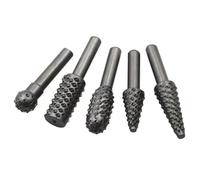 5 Pezzi Di Utensili For La Macinazione Del Legno, Accessori For Intaglio Della Testa Lima Rotante(5 pcs Silver Gray)