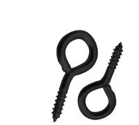 5 pezzi di viti ad occhiello for pecore, chiodi, 1#, 2#, 6#, 8#, 16#, viti autofilettanti a forma di gancio placcate nere(14 5pcs)