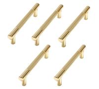 5 Pezzi Dorate Mobili Moderni Maniglie, Maniglie Zigrinate Per Mobili, Maniglie Per Armadietti Della Cucina, Per Mobili, Armadi, Cucina, Armadietti, Maniglia Mobile Cucina, Distanza Fori 96mm
