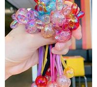 5 pezzi Elastici per capelli a forma di coniglio colorati come caramelle, elastici per trecce, code di cavallo e chignon doppi, accessori per capelli con perline a doppia estremità lucide, tenuta fort
