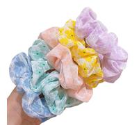 5 pezzi elastici per capelli in seta, elastici per capelli in seta, fermacoda di cavallo, piccoli scrunchies senza tracce per donne e ragazze (Color Mixing 5,5)