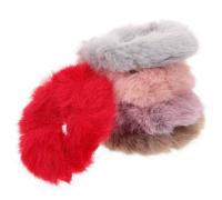 5 Pezzi Elastico per Chioma in Peluche, Morbido e Carino per Code | Tiene i Chioma , Adatto a Chioma Folti e Chignon, per Bambine e Amanti della Moda, Viaggi e Foto Colore Casuale