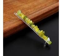 5 pezzi eleganti fermagli per capelli da donna, in cristallo naturale, da sposa, da sposa, da sposa, da donna, con pietre preziose, per tutti i giorni e per occasioni, verde B + argento